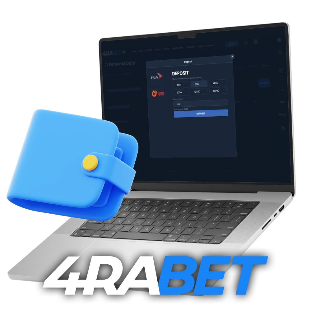 There are a lot of convenient methods to deposit and withdraw money in Indian rupees at 4rabet.